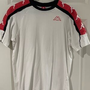 Kappa Men's White Tee with Red Accents